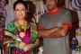 Kishori Shahane and Ashok Saraf at the Music Launch of Marathi Film "Aika Dajiba" held at Kohinoor Hotel, Dadar on 29th July,2010