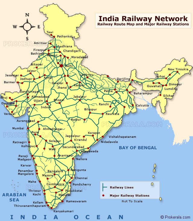 India Railway Map, Indian Railway Map, India Rail Map