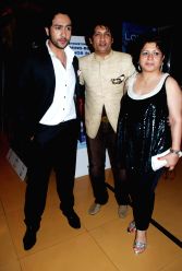 Adhyayan Suman, Shekhar Suman with his wife at premiere of filmJashnn at Fame Adlabs, Mumbai.