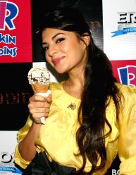 Bollywood actress Jacqueline Fernandez at the Baskin Robbins ice cream shop, in New Delhi on Saturday 10 oct 2009.