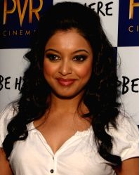 Bollywood actress Tanushree Dutta in New Delhi on Wednesday to promote her film "Rokkk".