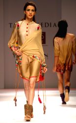 Designer Tanvi Kedia's creation at the Wills Lifestyle India Fashion week in New Delhi on Tuesday 28 Oct 2009.