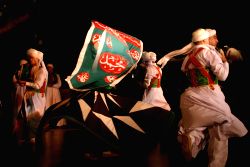 The Egypt Ambassador to India Dr Higazy with with the Egyptian folk troupe "Al Tannoura" during the International Festival of sacred arts at Indira Gandhi National Centre for Art, in New Delhi on Saturday New Delhi 6 March 2010.