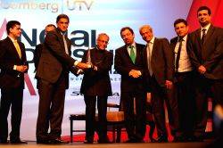 Finance Minister Pranab Mukherjee at Bloomberg UTV Awards at Taj Lands End.