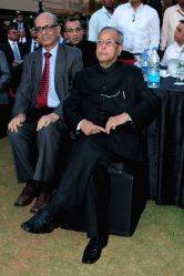 Finance Minister Pranab Mukherjee at Bloomberg UTV Awards at Taj Lands End.