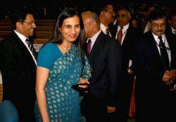 ICICI Bank CEO Chanda Kochhar at the launch of "Swabhiman", the Financial Inclusion Campaign in New Delhi on Thursday.