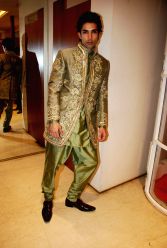 Model at Narendra Kumar Ahmed's Men's Collection launch, AZA.