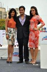 Neha, Chitrangda, Arbaaz Khan at Gillete shave event in Mumbai.