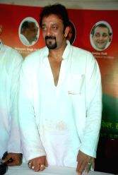 Samajwadi Party leader Amar Singh with Bollywood star Sanjay Dutt.