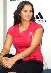 Sania Mirza at the launch of adidas fitness training "adiPure Trainer", in New Delhi on Thursday