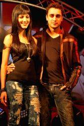 Shruti Haasan and Imran Khan at a press meet of their upcoming film "LUCK" in Mumbai.