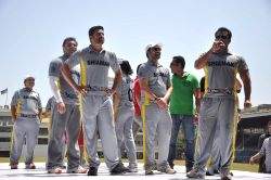 Sohail Khan, Aftab Shivdasani, Arbaaz Khan and Salman Khan at Junnon match organised by Roataract Club of HR College.