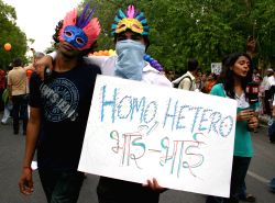The March by Gays and Lesbians in New Delhi on Sunday 28 June 2009.