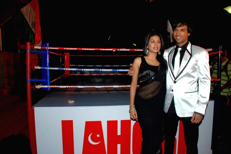 Aanaahad and Shraddha Das at the Premiere of Film Lahore at Cinemax.