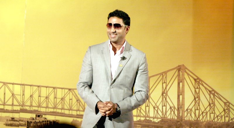 Actor and Brand Ambassador of 'Idea' cellular Abhishek Bachchan at the launch ceremony of IDEA cellular service in Kolkata and part of West Bengal on Tuesday.