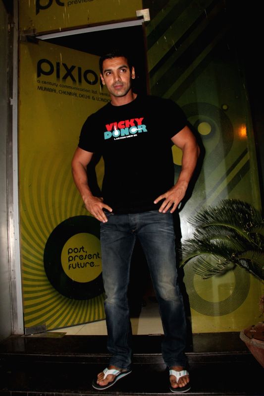 Actor John Abraham at a special screening of the Oscar nominated best picture, Dreamworks Studios &amp; Reliance Entertainments "WAR HORSE". The movie releases on Friday the 10th February 2012.