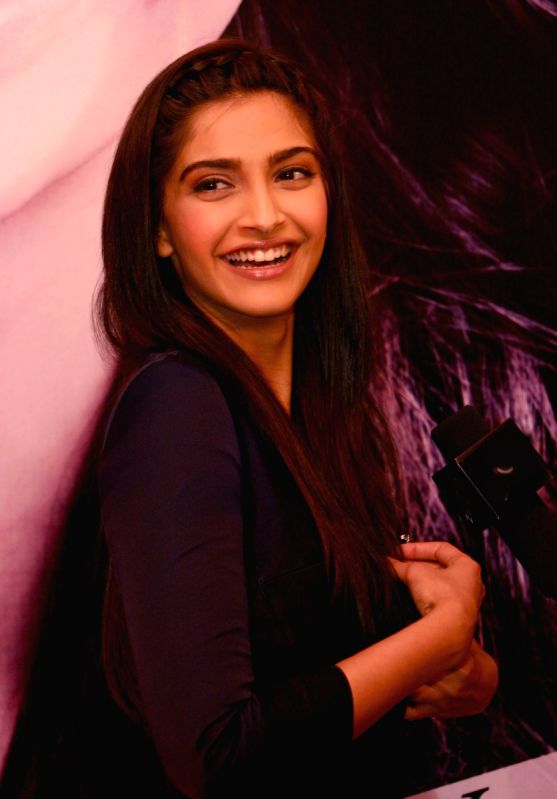 Actress Sonam Kapoor at a Breast Cancer Campaign at the DLF Emporio Mall in New Delhi on Saturday.