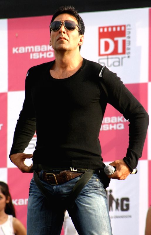 Akshay Kumar at DLF Place, Saket in New Delhi for promotion of his film "Kambakkht Ishq'' on Thursday 2 July 2009.