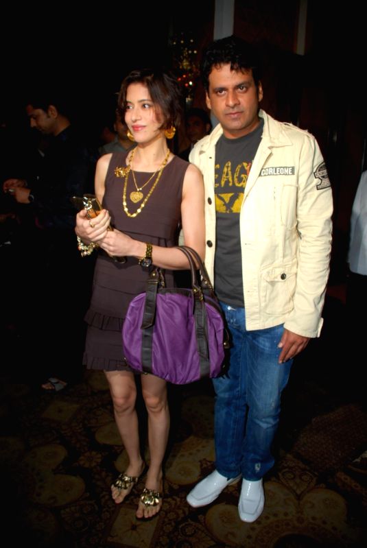 Antra Mali and Manoj Bajpai at Acid Factory film preview.