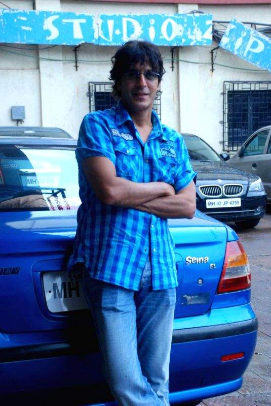 Chunky Pandey at Sankat City press meet at Andheri, in Mumbai.