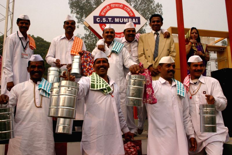 Dabbawalas from Maharashtra at the press preview for the Republic Day Tableaux, in New Delhi on Friday 22 Jan 2010.