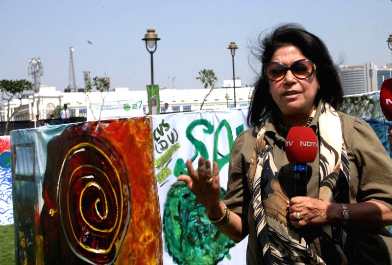 Designer Ritu Kumar at "Green Mela"as a part of Greenathon at Central Park, Connaught Place in New Delhi on Sunday.