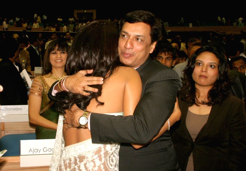 Director Madhur Bhandarkar and Actress Priyanka Chopra at the ''56 National Film Awards'', in New Delhi on Friday.