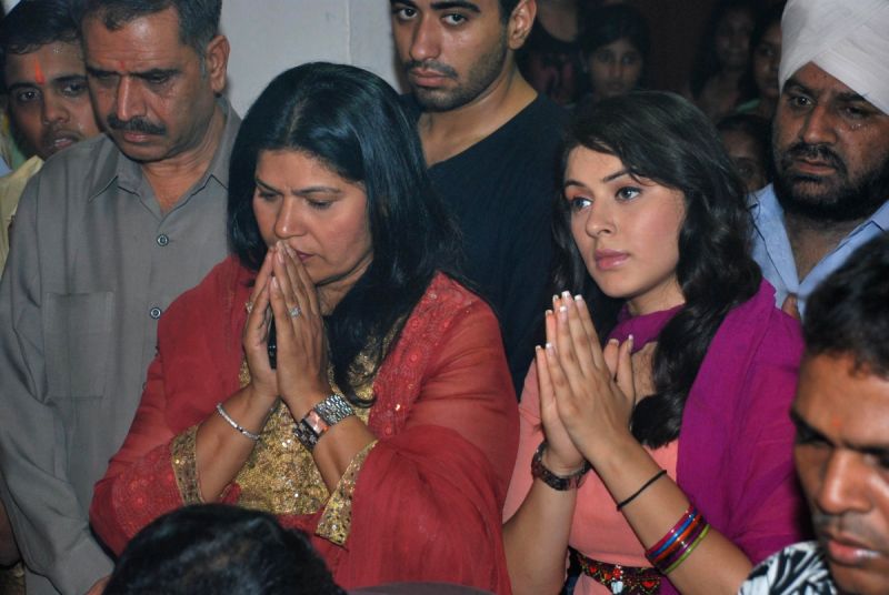 Hansika Motwani at Andheri Ka Raja Ganpati at Andheri, in Mumbai.