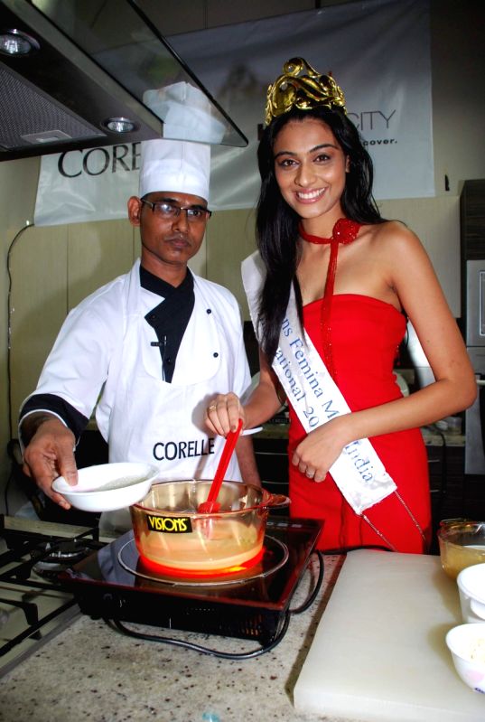 Miss India Neha Hinge at World Kitchen at Malad.