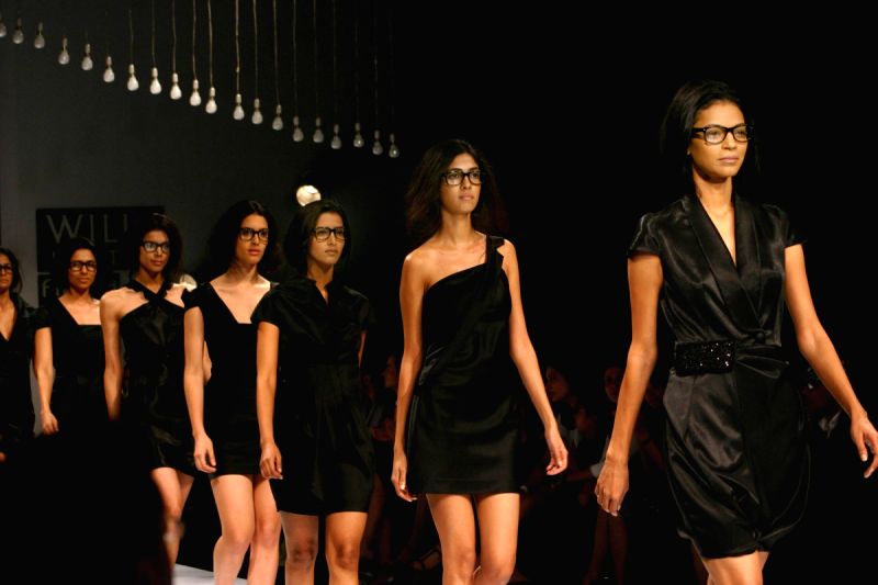 Models on the ramp during "The Ashish n Soni" show at the Wills Lifestyle India Fashion Week in New Delhi on Saturday 24 Oct 09.
