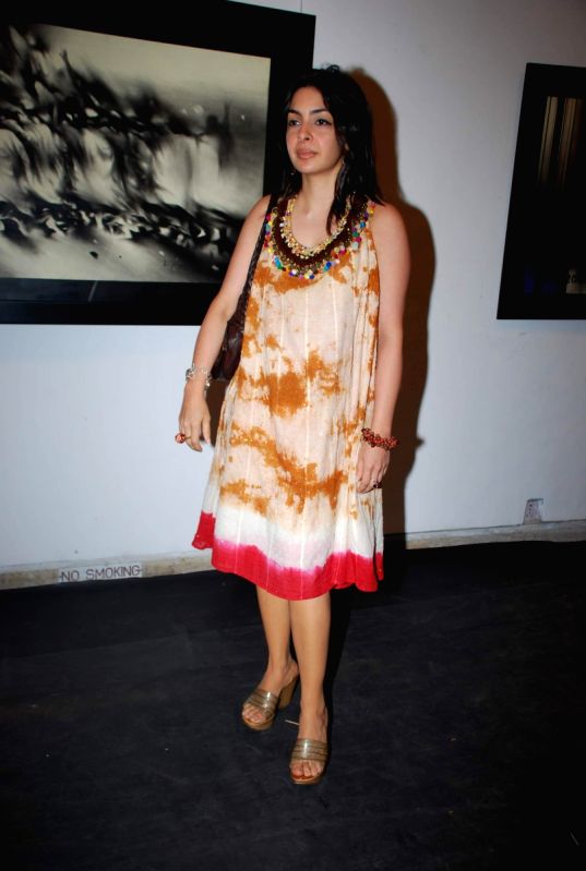 Nawaz Modi Singhania, Founder of Body Art at his exhibition of charcoal paintings, photographs and sculptures in Mumbai on Monday, 16 November 2009.