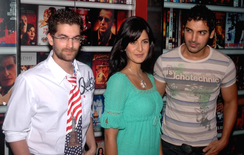 Neil Nitin Mukesh, Katrina Kaif and John Abraham at Mumbai's Phoenix Mills to promote their film "New York".