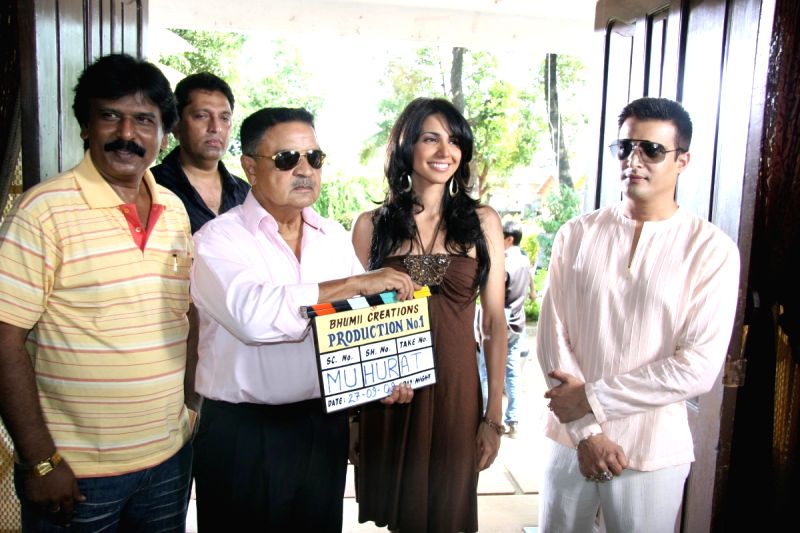 Nikita Anand and Jimmy Shergill at Mahurat of Bhumii Creations in MUmbai.