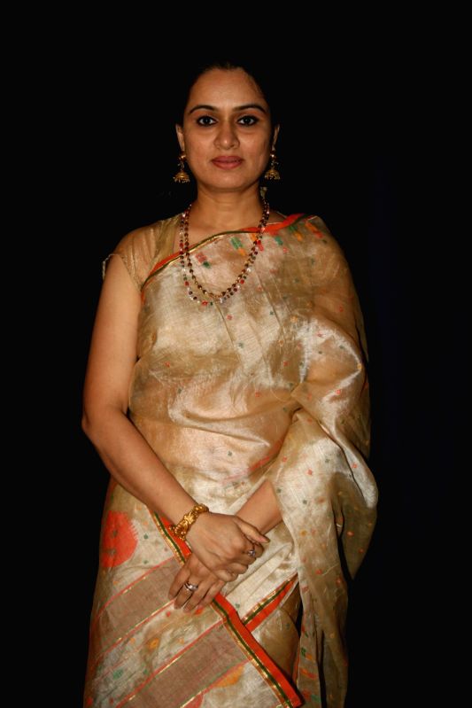 Padmini Kolhapure at the "Pandit Pandharinath Kolhapure's Book" Launch at Ravindra Natya Mandir.