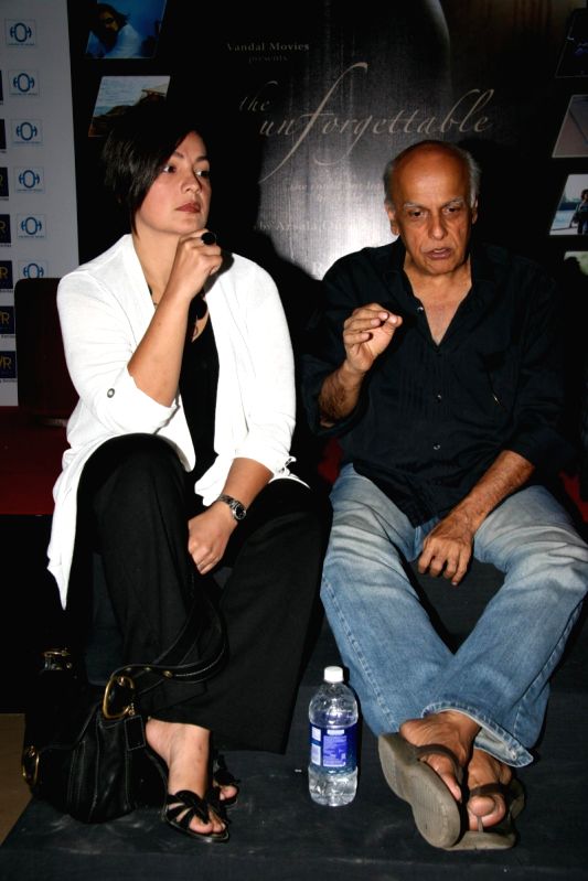 Pooja Bhatt and Mahesh Bhutt at Ismail Darbar's music for film The Unforgettable at PVR, in Mumbai.