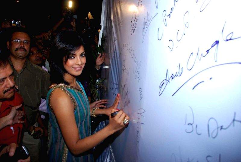 Priyanka Chopra at Harmony Week organised by Mohalla Commitee and Mumbai Police at Children's Welfare School.