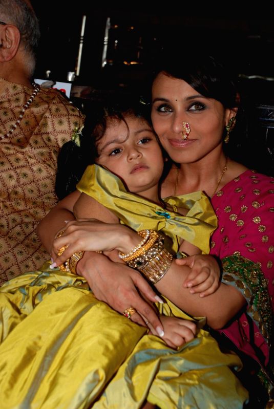 Rani Mukherjee at Durga Pooja at Juhu, in Mumbai.
