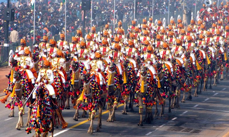 Republic day rehearsal at Rajpath on Saturday New Delhi, 23 Jan 2010.