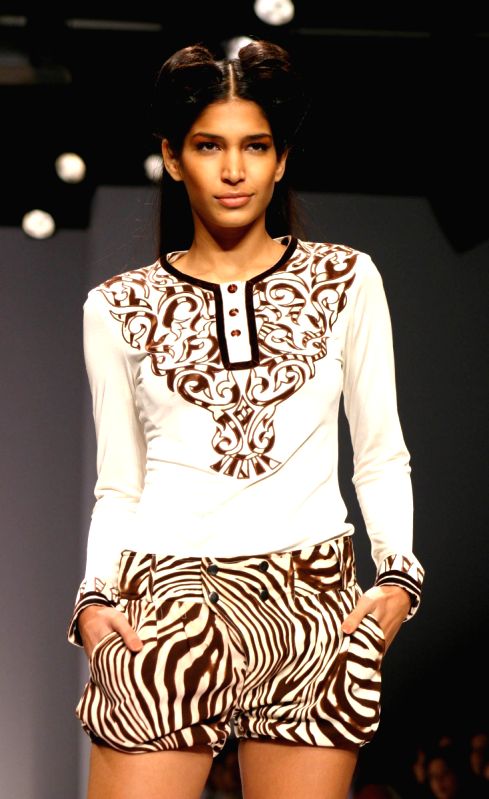 Reynu Tondon's show at the Wills Lifestyle India Fashion Week.
