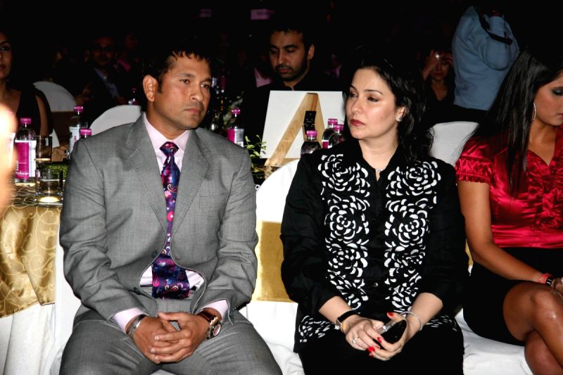 Sachin and Anjali Tendulkar at Sports Illustrated Awards.