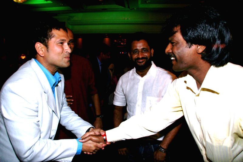 Sachin Tendulkar at Harsha Bhogle's book launch at Taj Land's End, in Mumbai.