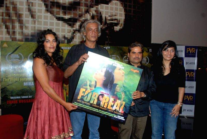 Sarita Chaudhary, Sudhir Mishra, Vishal Bharadwaj and Sona Jain at the music launch of For Real film at PVR, Juhu.