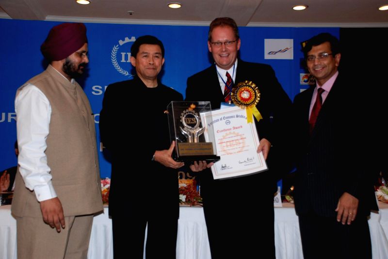 Slumdog fame awarded Pride of India Awards by former Deputy PM of Thailand.