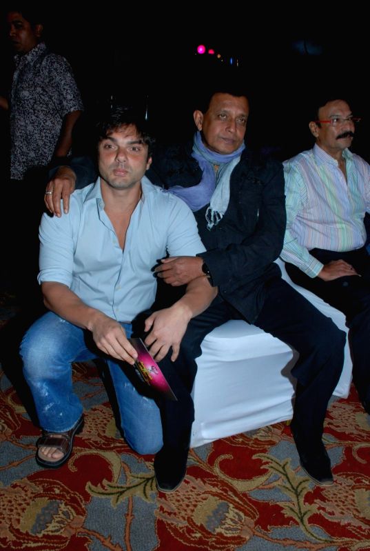 Sohail Khan and Mithun Chakraborty bond at Cintaa Superstars Ka Jalwa launch, JW Marriott in Mumbai on Monday afternoon.