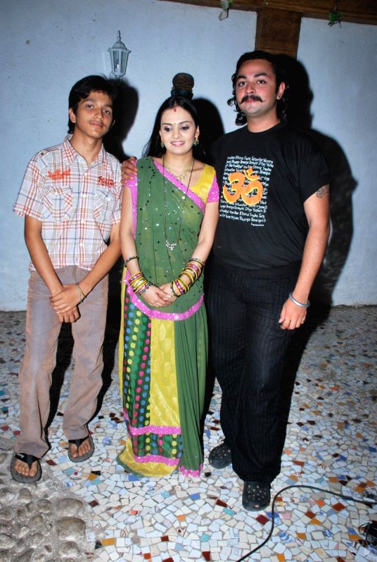 STAR PLUS TV show 'Humari Devrani' all star cast celebrating Bhakti’s birthday at Jogeshwari, in Mumbai.