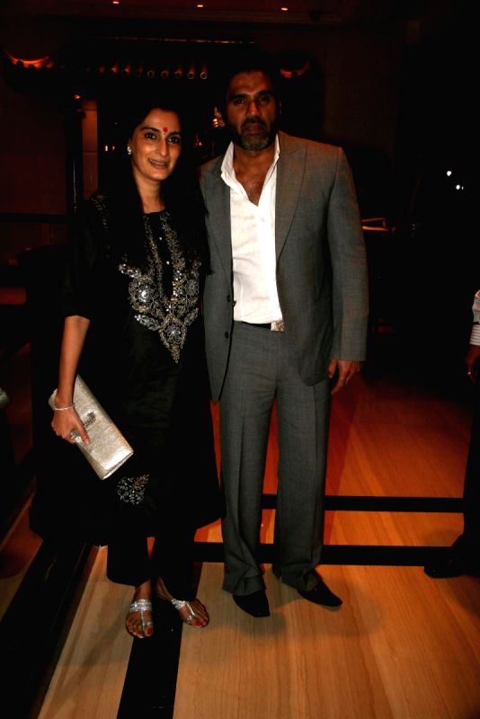 Suneil Shetty at Taj Land's End bash at Bandra.