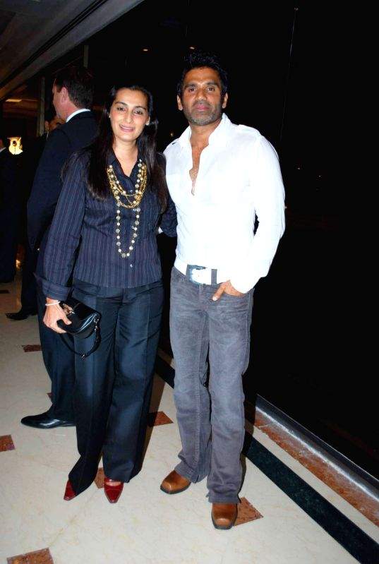 Sunil Shetty with wife at Human Trafficking NGO Event at Taj land’s End.