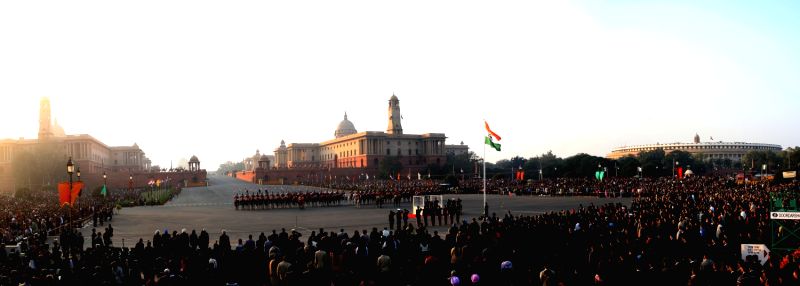 The Beating Retreat Ceremony at Vijay Chowk on Sunday New Delhi,29 Jan 2012.