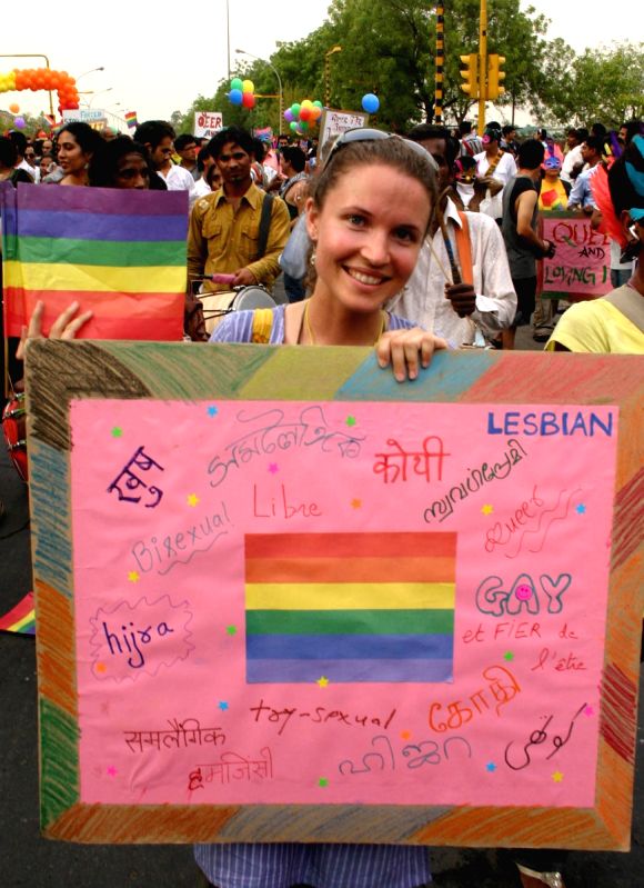 The March by Gays and Lesbians in New Delhi on Sunday 28 June 2009.