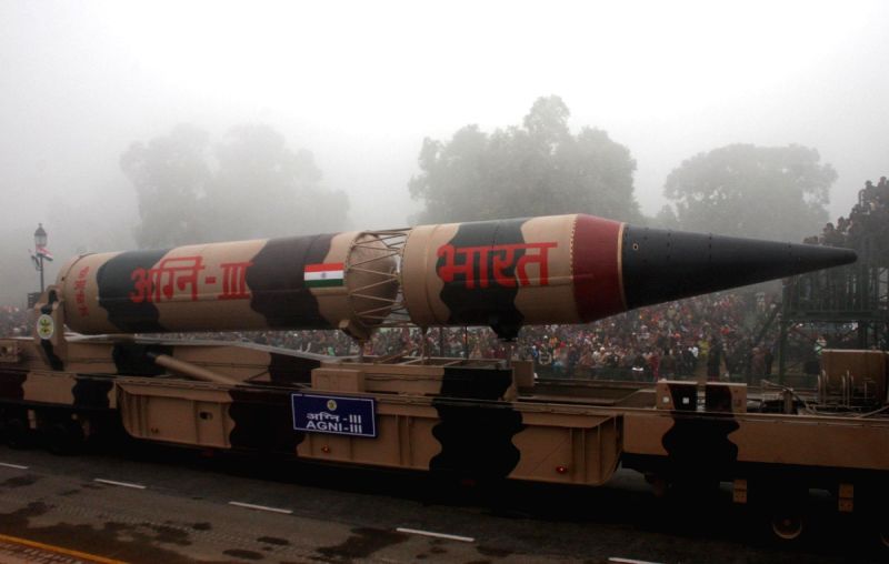 The Republic Day Parade at Rajpath on Teusday at New Delhi.
